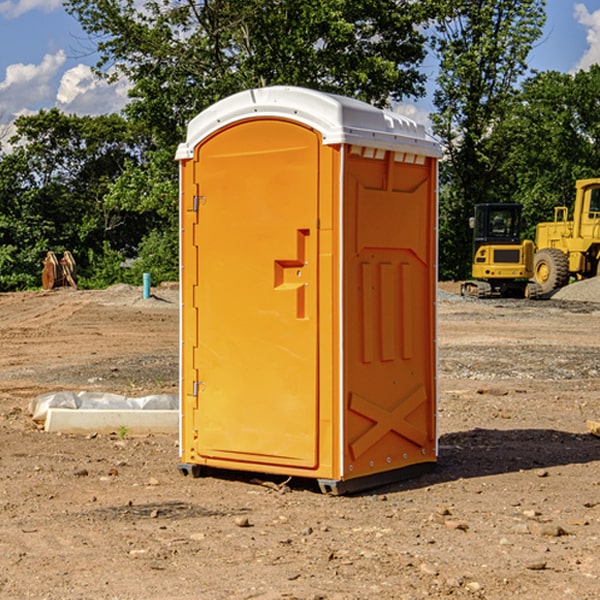 can i customize the exterior of the porta potties with my event logo or branding in Penitas Texas